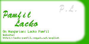 pamfil lacko business card